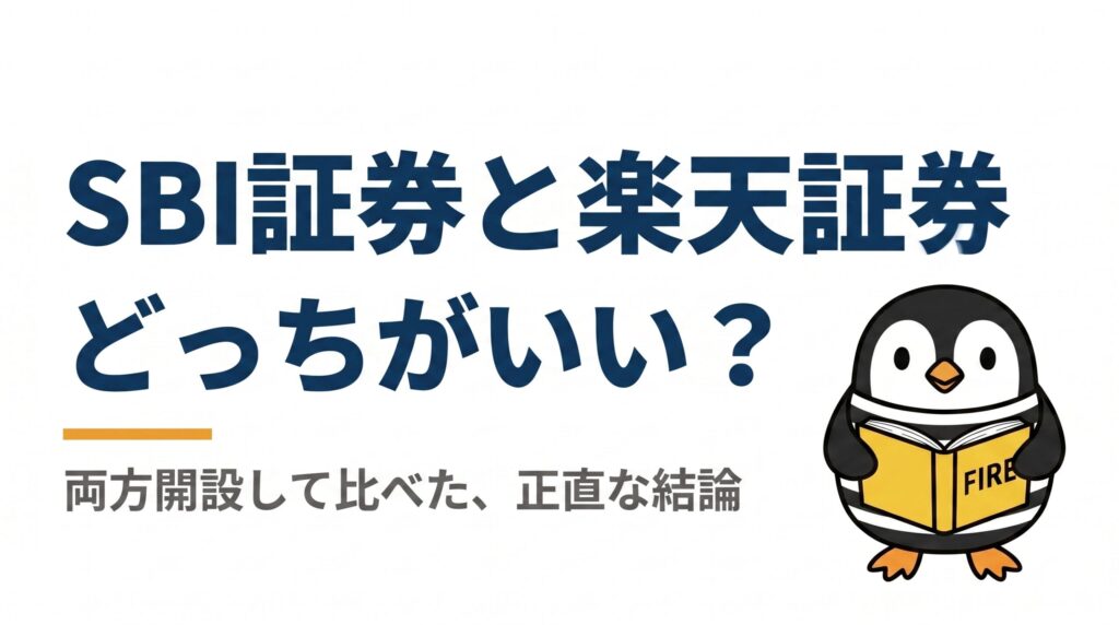 SBI証券と楽天証券どっちがいい？両方開設して比べた正直な結論